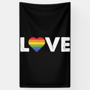 Pride Love is Love Gay Equality Rainbow LGBTQ Banner
