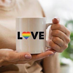 Pride Love is Love Gay Equality Rainbow LGBTQ  Coffee Mug
