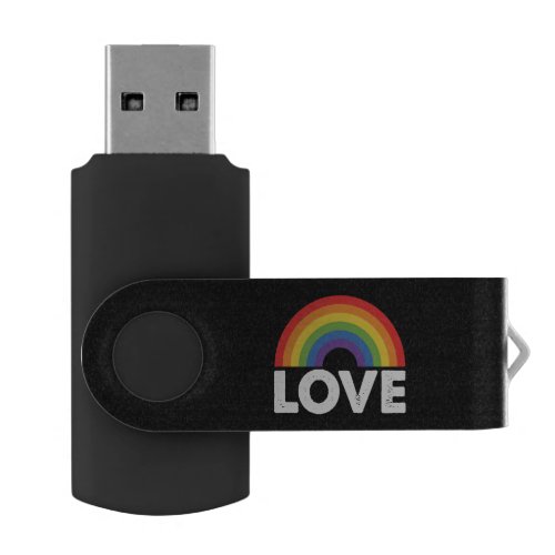 Pride Love is Love Gay Equality Rainbow LGBTQ  Flash Drive