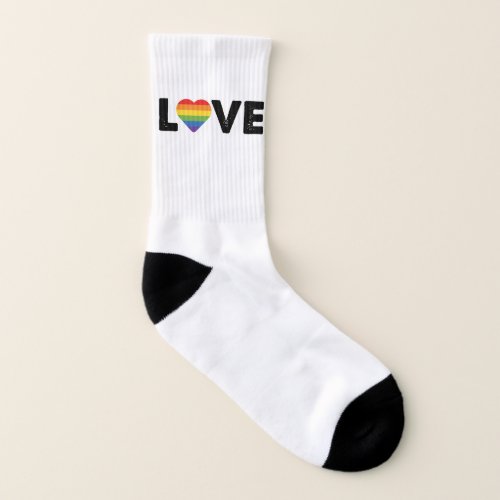 Pride Love is Love Gay Equality Rainbow LGBTQ  Socks
