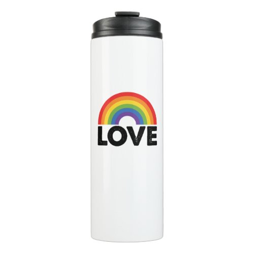 Pride Love is Love Gay Equality Rainbow LGBTQ  Thermal Tumbler