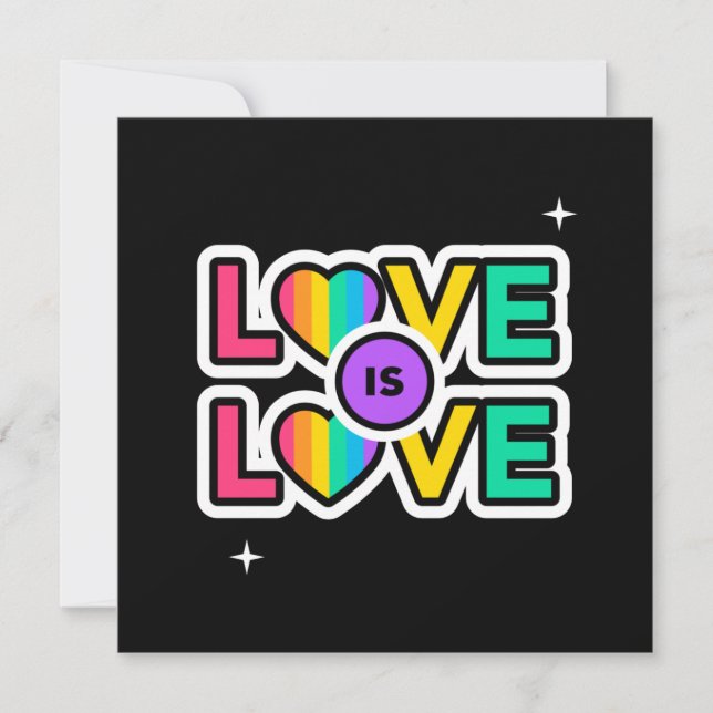 Pride. Love is love. Gay Rainbow colors     (Front)