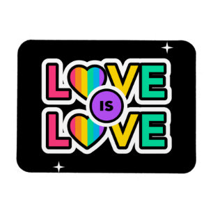 Pride. Love is love. Gay Rainbow colors Magnet