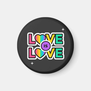 Pride. Love is love. Gay Rainbow colors Magnet