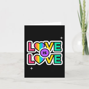 Pride. Love is love. Gay Rainbow colors Note Card