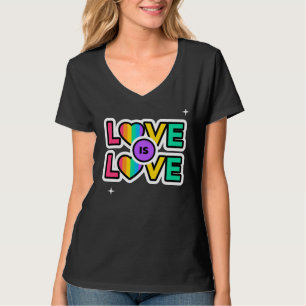 Pride. Love is love. Gay Rainbow colors T-Sh T-Shirt