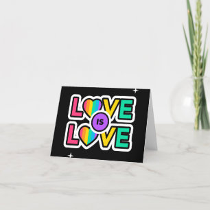 Pride. Love is love. Gay Rainbow colors Thank You Card