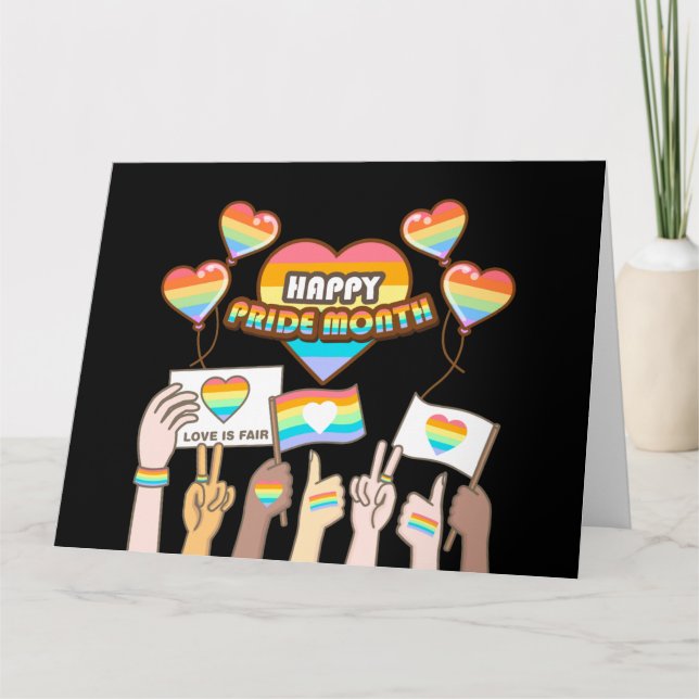 Pride love. Love is fair. Pride month.  Card (Front)