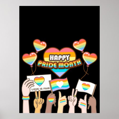 Pride love Love is fair Pride month    Poster