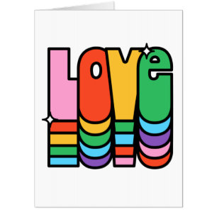 Pride- love rainbow color. love is love. card