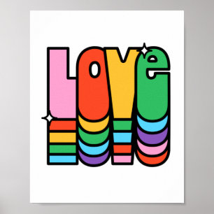 Pride- love rainbow color. love is love. magne poster
