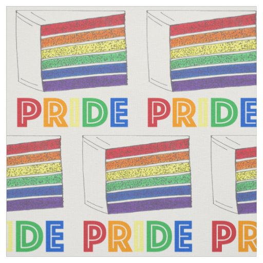 PRIDE Love Rainbow Layer Wedding Cake Slice LGBTQ Fabric