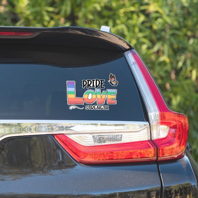 Pride Love Strength Sticker (Car Side)