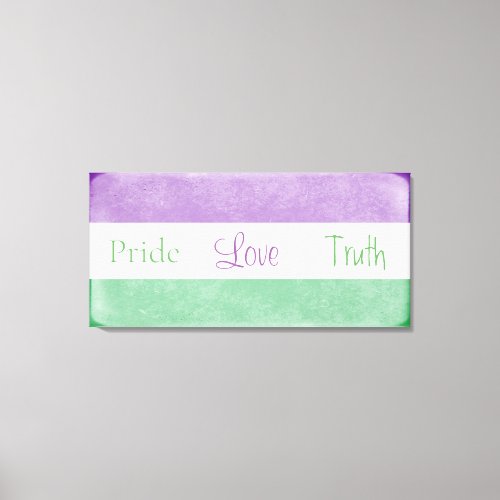 Pride Love Truth Gender Queer Colors Canvas Print