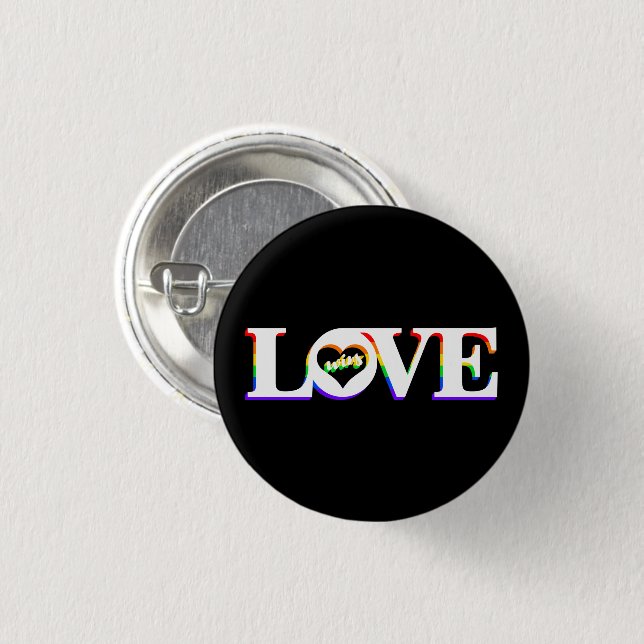 Pride Love Wins  Button (Front & Back)
