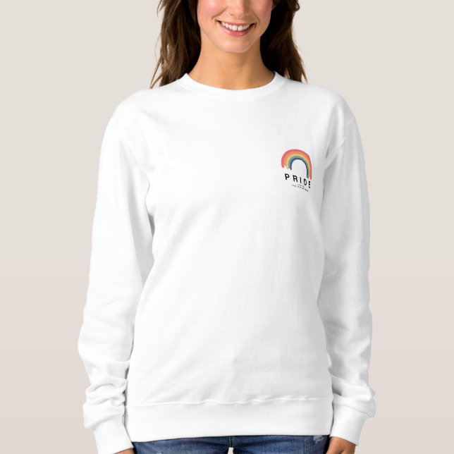 Pride Love Wins Colourful Rainbow LGBTQ Sweatshirt (Front)