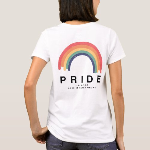 Pride Love Wins Colourful Rainbow LGBTQ T_Shirt