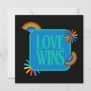 Pride- love wins. Gay rainbow lgbtq Card
