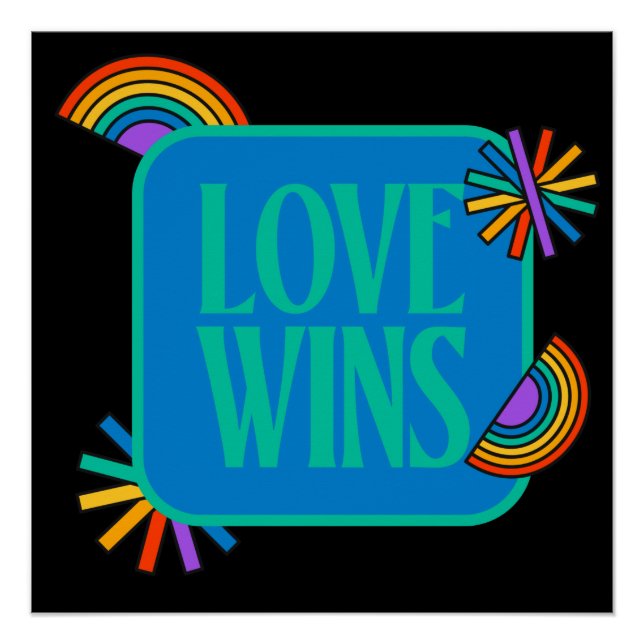 Pride- love wins. Gay rainbow lgbtq  Poster (Front)