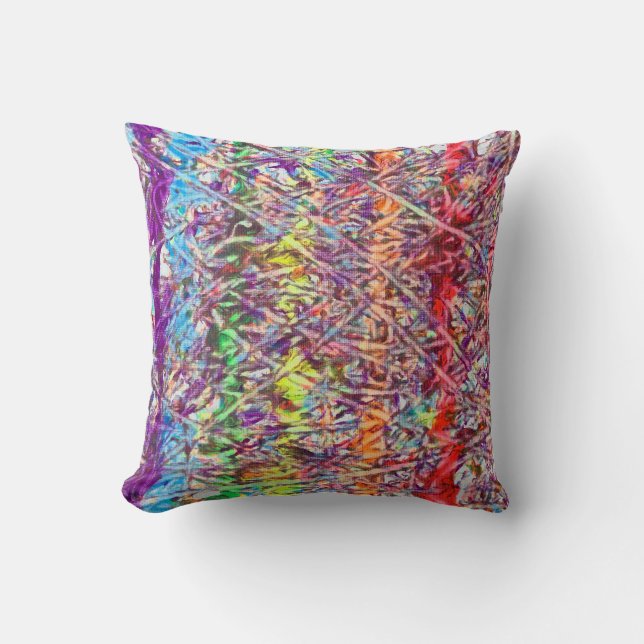 Pride Marble Artwork Button Throw Pillow (Front)