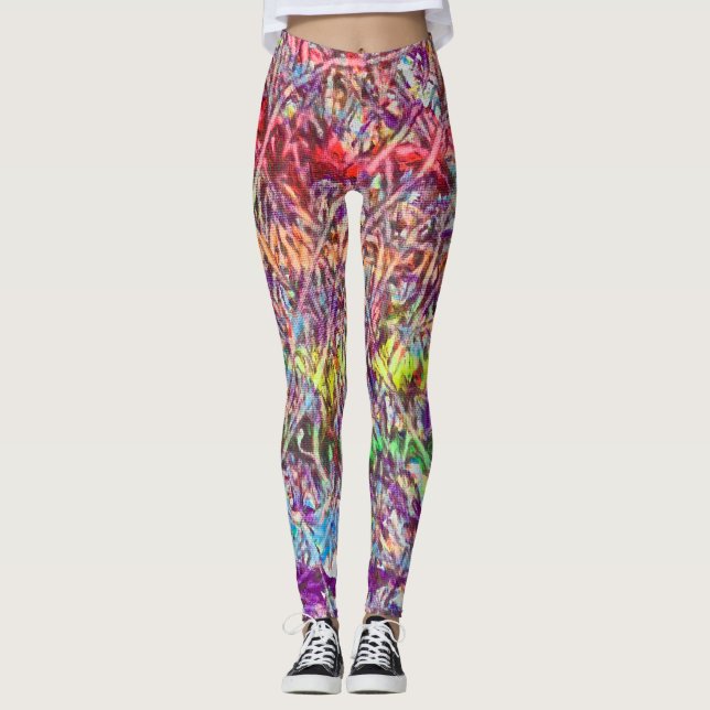 Pride Marble Artwork Leggings (Front)