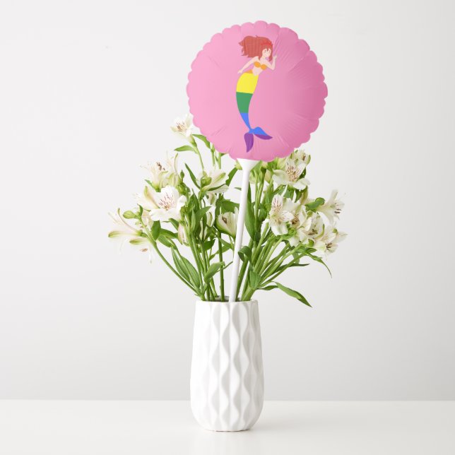 Pride Mermaid Balloon (Vase)