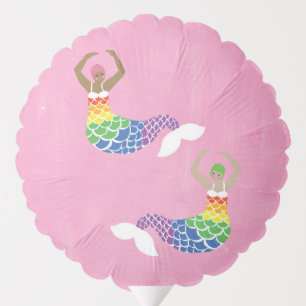 Pride Mermaid Rainbow Flag Tail LGBT Party Balloon