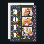 Pride Merry Christmas Mrs & Mrs 3 Photo Collage<br><div class="desc">Pride Merry Christmas Mrs & Mrs 3 Photo Collage LGBTQ Christmas Cards features a photo collage of three of your favorite photos with the text "Merry Christmas from the new Mrs & Mrs" in elegant script. Personalize by editing the text in the text boxes provided. Perfect for Christmas to send...</div>