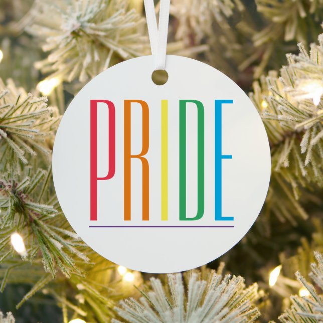 PRIDE Metal Circle Ornament (Insitu)