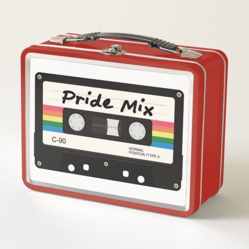 Pride Mix Cassette Tape Metal Lunch Box