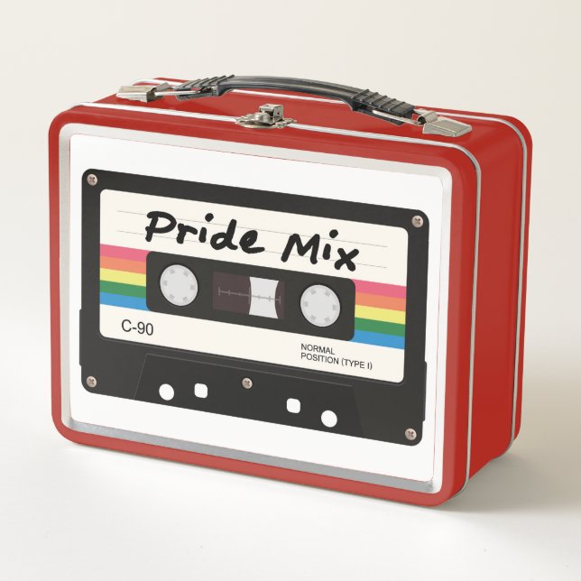 Pride Mix Cassette Tape Metal Lunch Box (Front)