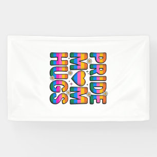 Pride Mom Hugs Vintage Rainbow Vector Design_1 Banner