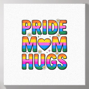 Pride Mom Hugs Vintage Rainbow Vector Design_1 Canvas Photo Tile