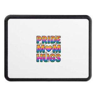 Pride Mom Hugs Vintage Rainbow Vector Design_1 Hitch Cover