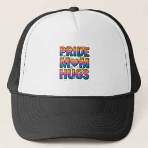 Pride Mom Hugs Vintage Rainbow Vector Design_1 Trucker Hat