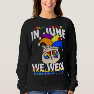 Pride Month 2022 Lgbt Q Jester Hat Rainbow Flag Ga Sweatshirt