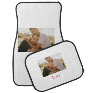 Pride month add gay couple photo name love LQBTQ Car Floor Mat