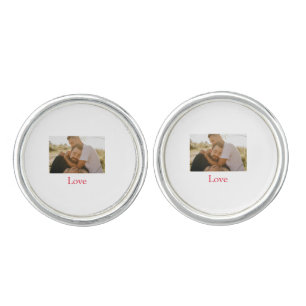 Pride month add gay couple photo name love LQBTQ Cufflinks
