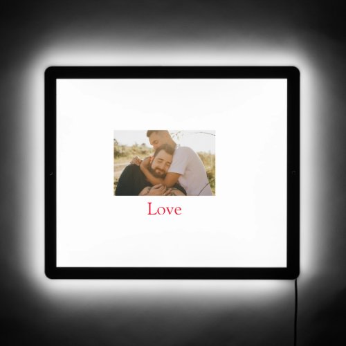 Pride month add gay couple photo name love LQBTQ  LED Sign