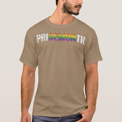 Pride Month Demon Gay Lesbian LGBT Flag 2022  T_Shirt