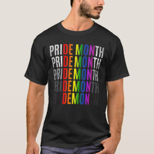 Pride Month Demon LGBT Gay Pride Month Transgender T-Shirt