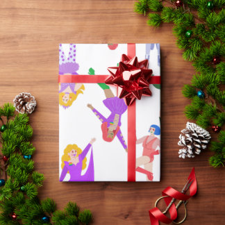 pride month drag queens lgbt transwomen wrapping paper