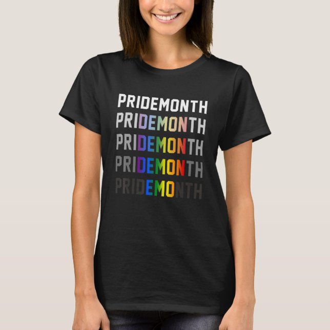 Pride Month Emo Demon  Proud Sarcasm Rainbow Flag  T-Shirt (Front)