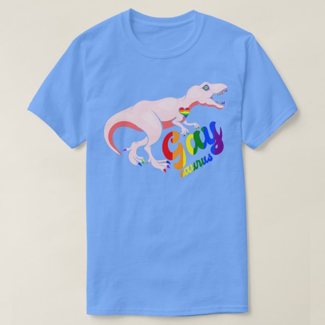 Pride Month Gay Saurus LGBT T-Shirt (Design Front)