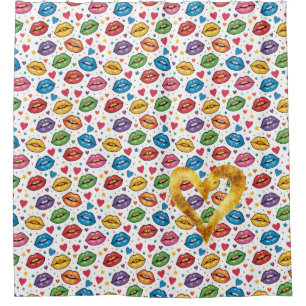 Pride Month Lesbian, gay, With rainbow  Shower Curtain