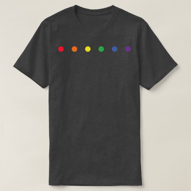 Pride Month LGBT Polka Dot Rainbow Lesbian Equalit T-Shirt (Design Front)