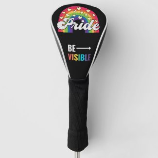 Pride  month  LGBT with rainbow be visible     Golf Head Cover