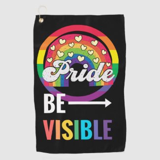 Pride  month  LGBT with rainbow be visible    Golf Towel