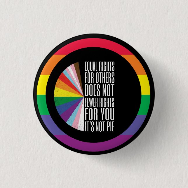 Pride Month  LGBT with rainbow theme Button (Front)
