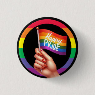 Pride Month LGBT with rainbow theme Button